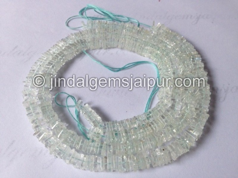 White Topaz Smooth Heishi Square Beads